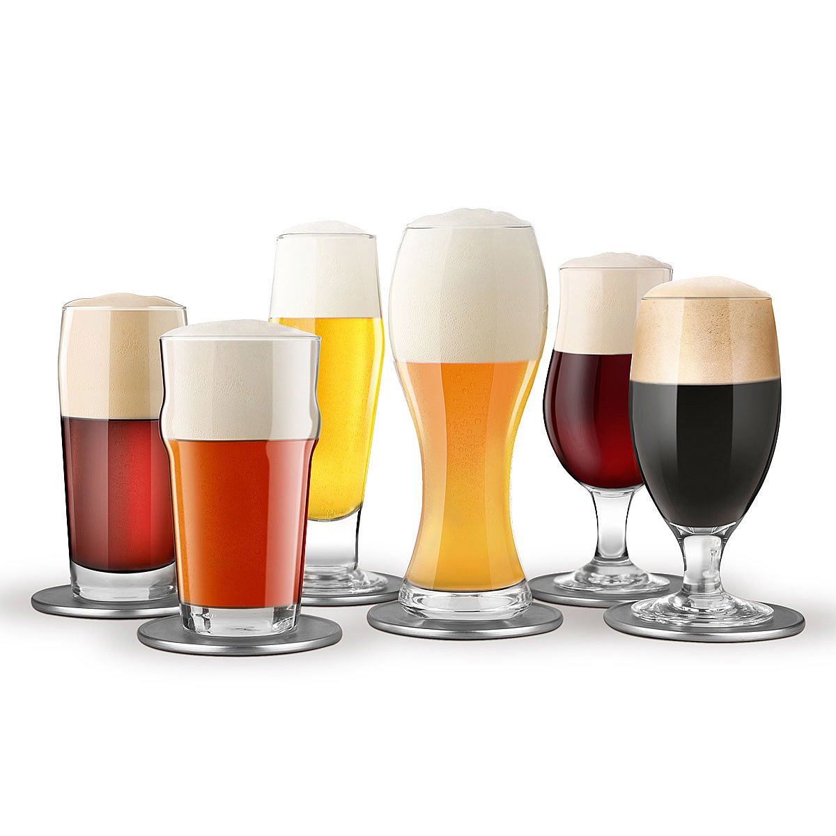13 Piece Beer Tasting Set pilsner glass, stout, porter