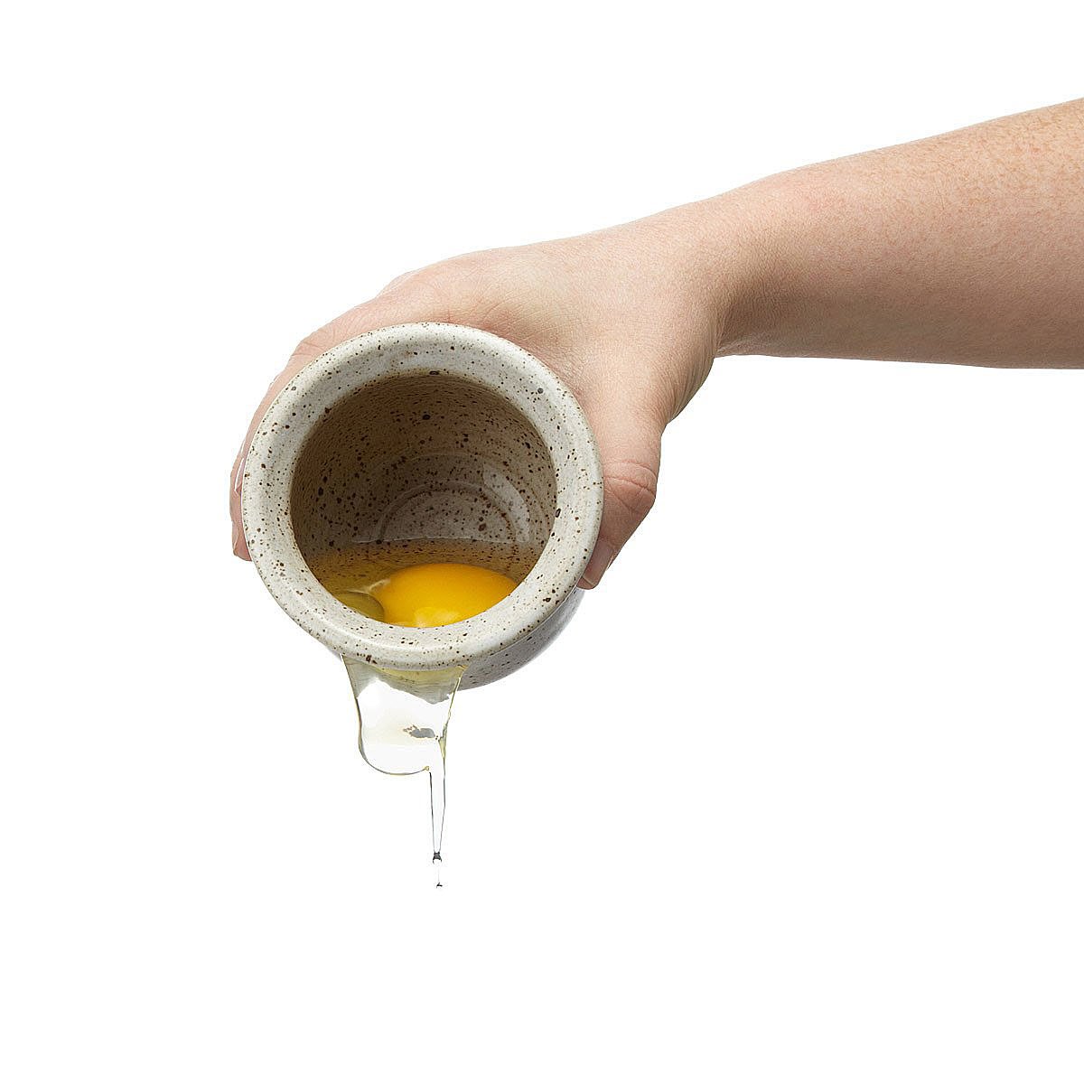 Egg Separator stoneware egg dish