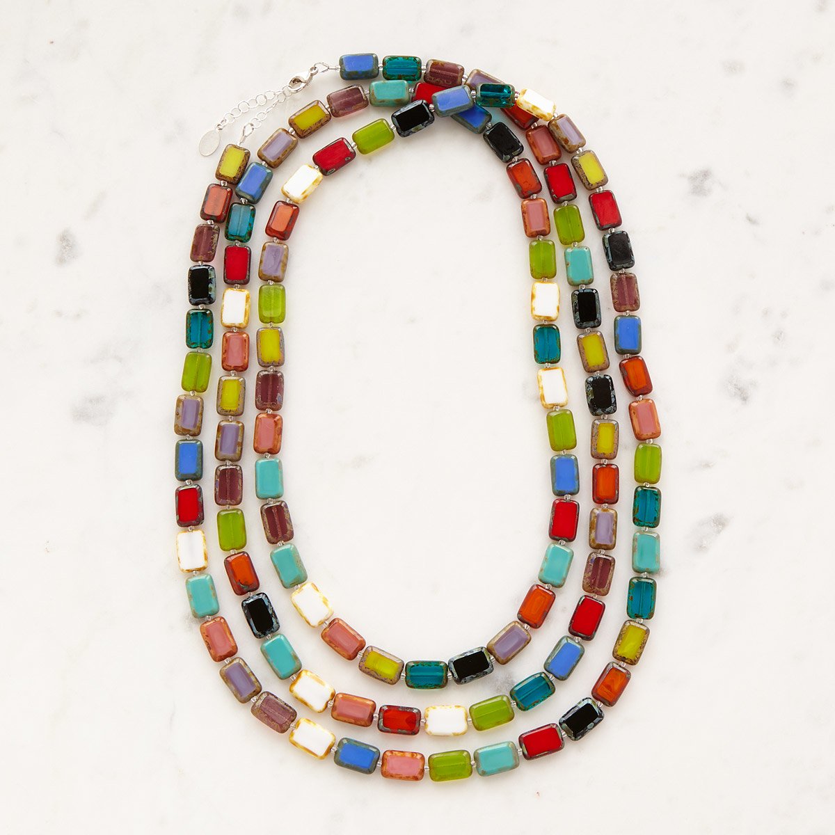 Mosaic Necklace glass tile beads