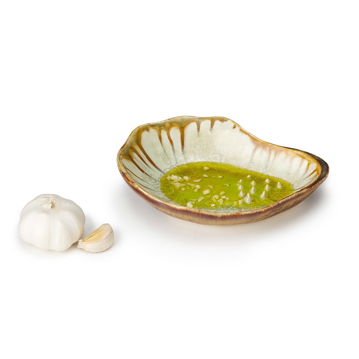 Oyster Garlic Grater and Oil Dipping Dish garlic grater, seashell