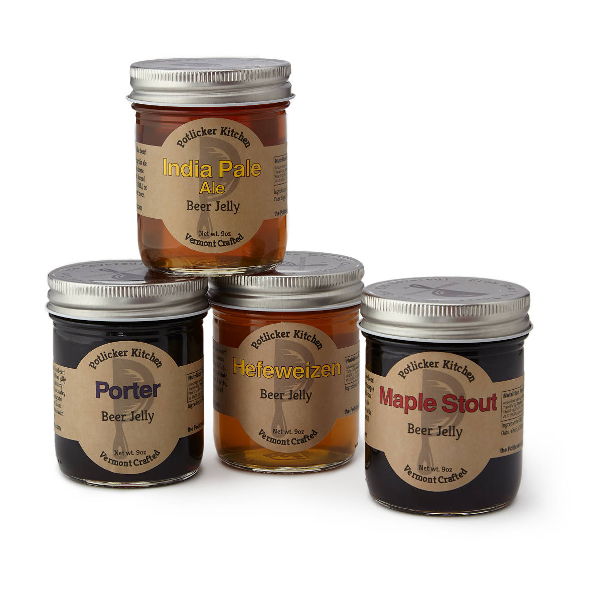 Beer Jelly Set of 4 homemade preserves
