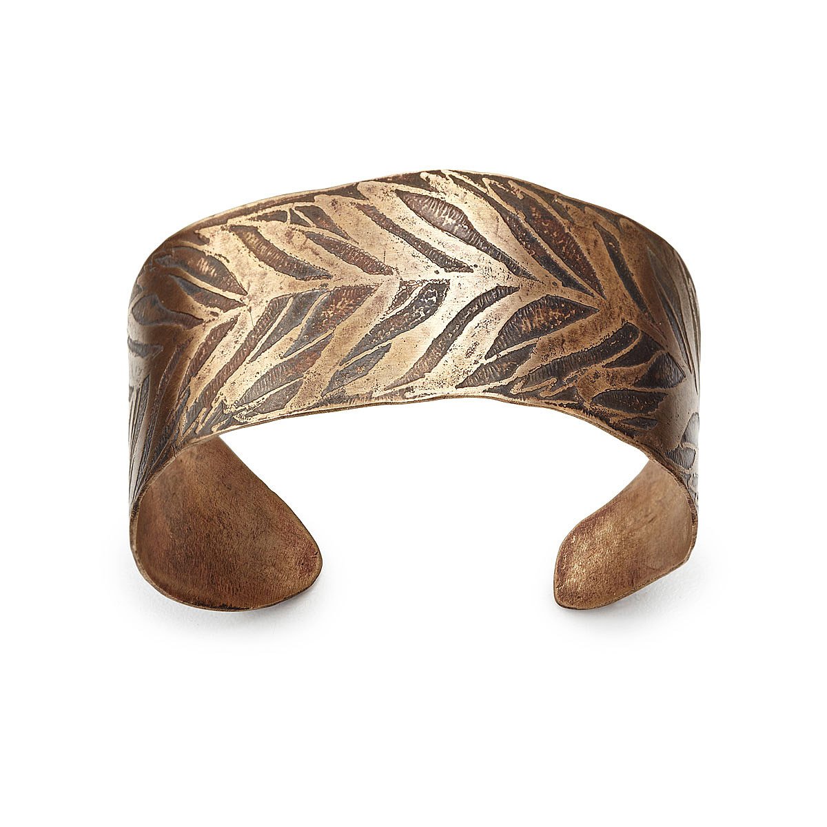 Bronze Feather Cuff bronze jewelry
