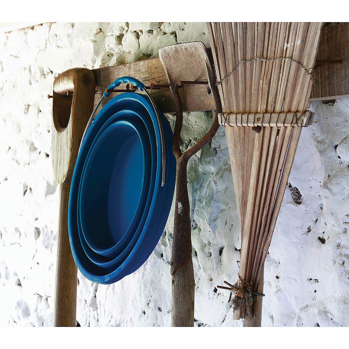 Collapsible Utility Bucket Silicone, Stainless Steel