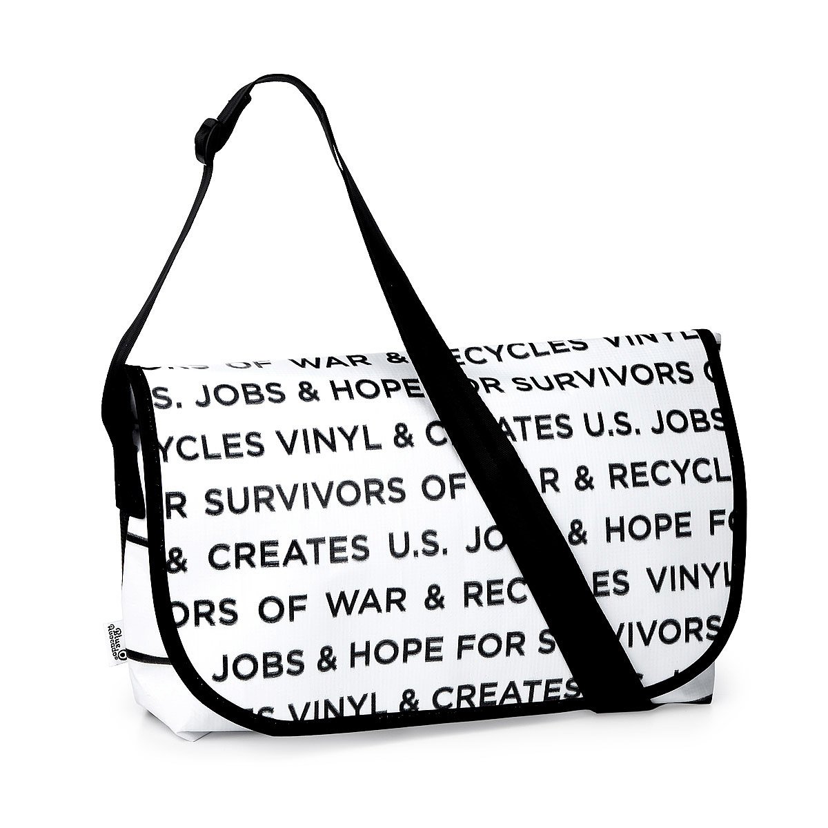 Upcycled Banner Messenger Bag vinyl tote bags