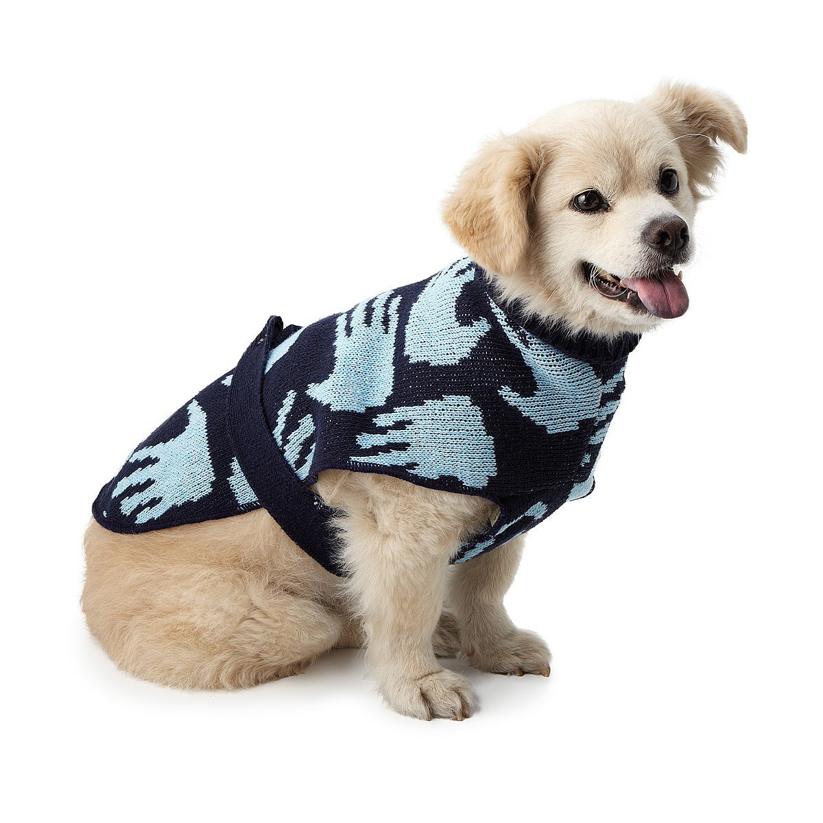Handprint Dog Sweater and Owner Scarf Set dog sweater, scarf