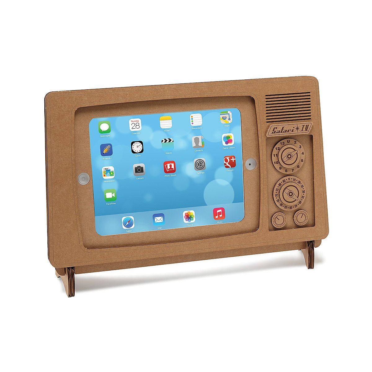 Cardboard iPad TV Stand recycled ipad stand