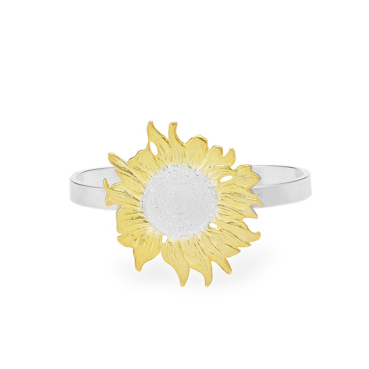 Golden Sunflower Cuff Bracelet sunflower jewelry