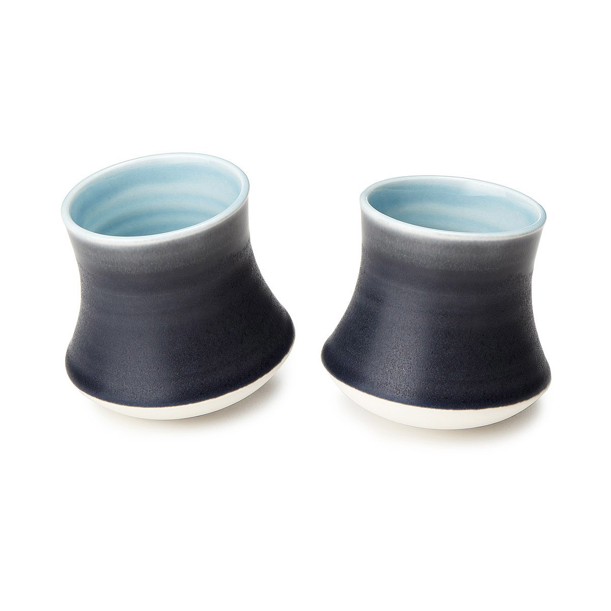 Classic Blue Tumbler Set pottery, ombre glassware