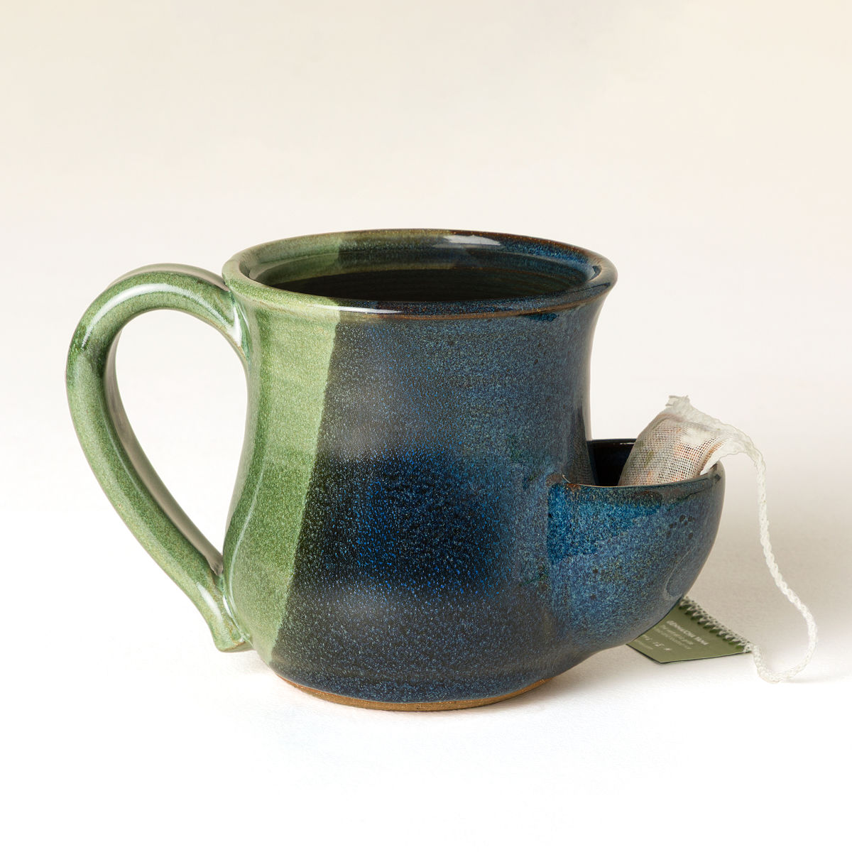Tea Bag Pocket Mug stoneware mug, tea bag holder