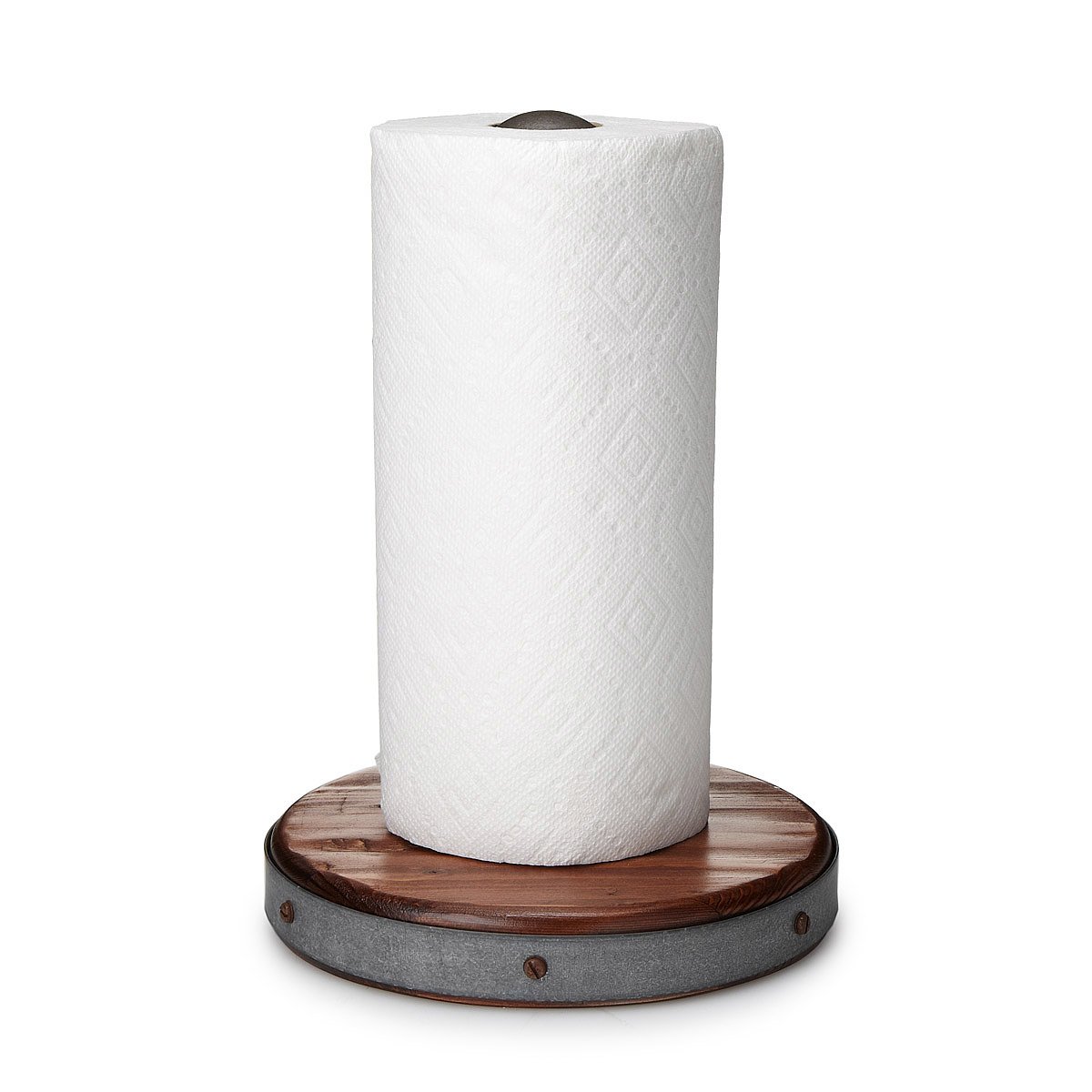 Reclaimed Wood Paper Towel Holder Rustic Wooden Towel Dispenser