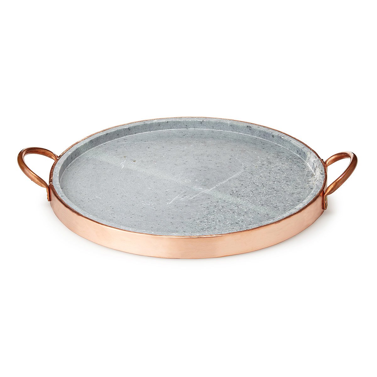 Soapstone Pizza Pan with Copper Handle soapstone dish, oven to table