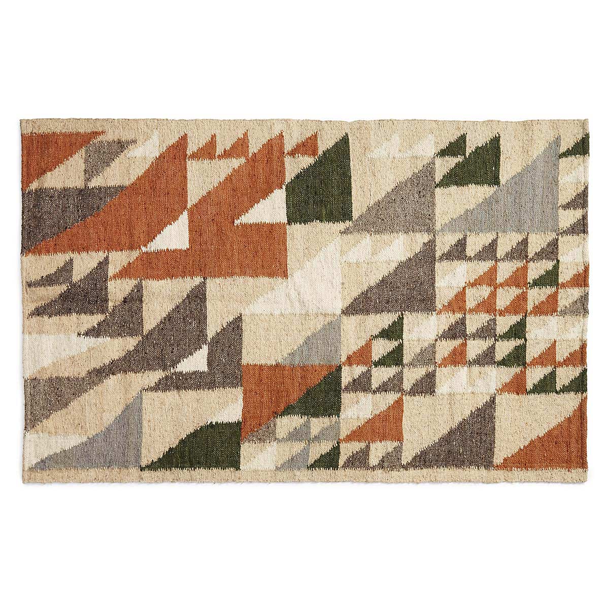 Handwoven Guatemalan Geometric Wool Rug hand woven rug, decor