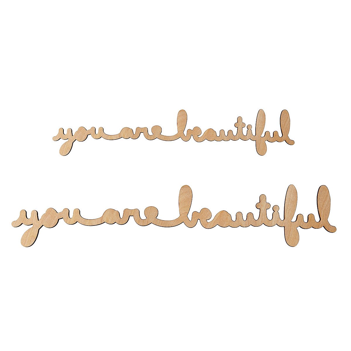 You Are Beautiful Cursive Wood inspirational art, wood wall decor