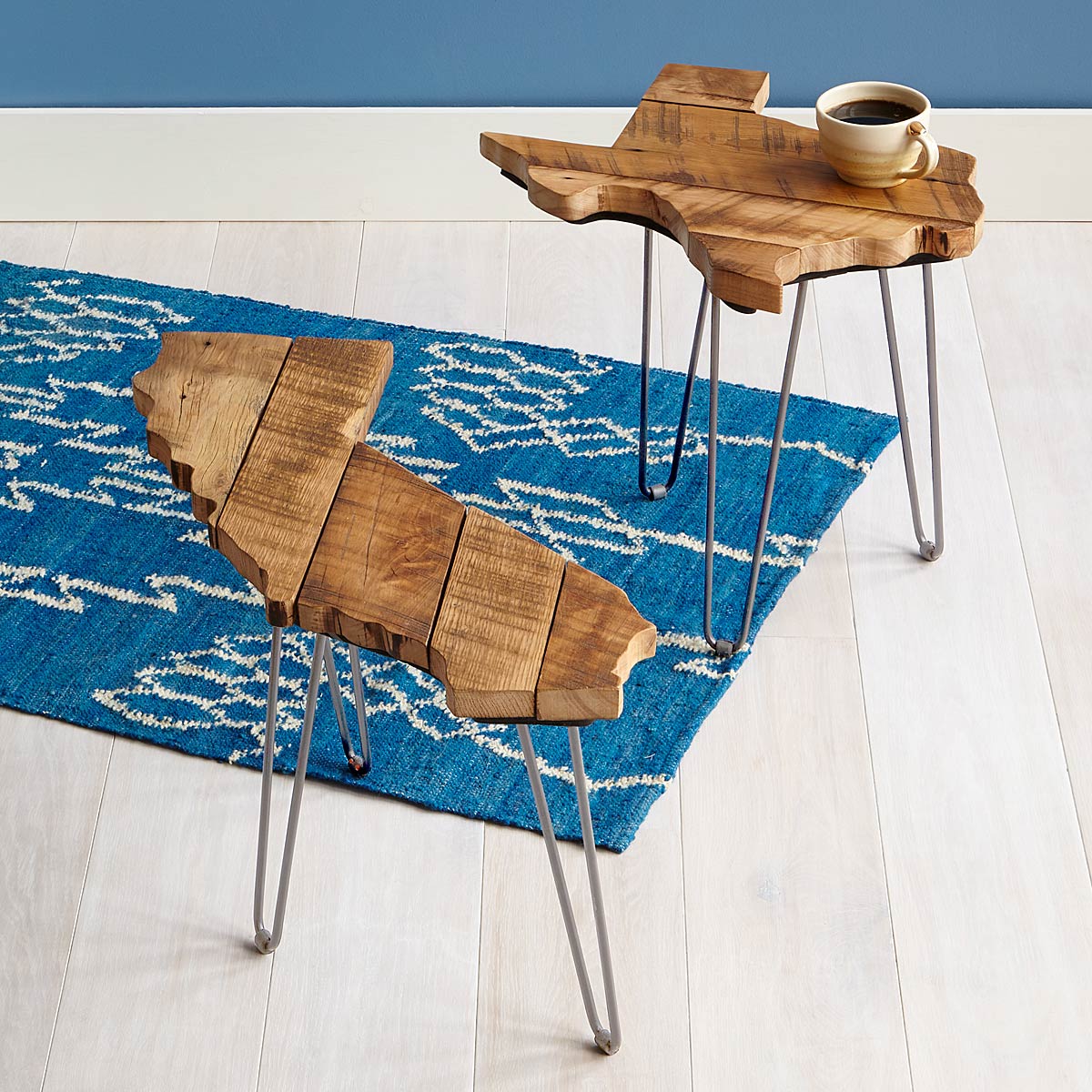 Barnwood State Side Tables reclaimed wood table