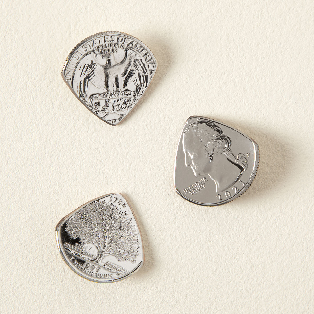 Custom Repurposed Quarter Guitar Picks Personalized Guitar Pick