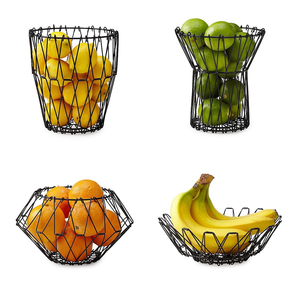 Folding Wire Fruit Basket fruit bowl, wire basket