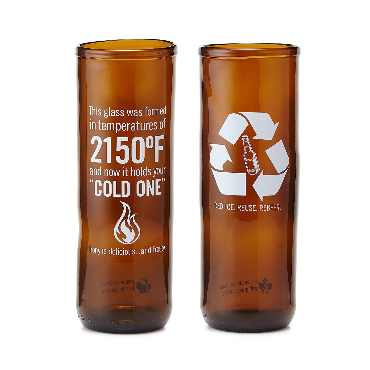 Repurposed Beer Bottle Tumbler unique beer glasses