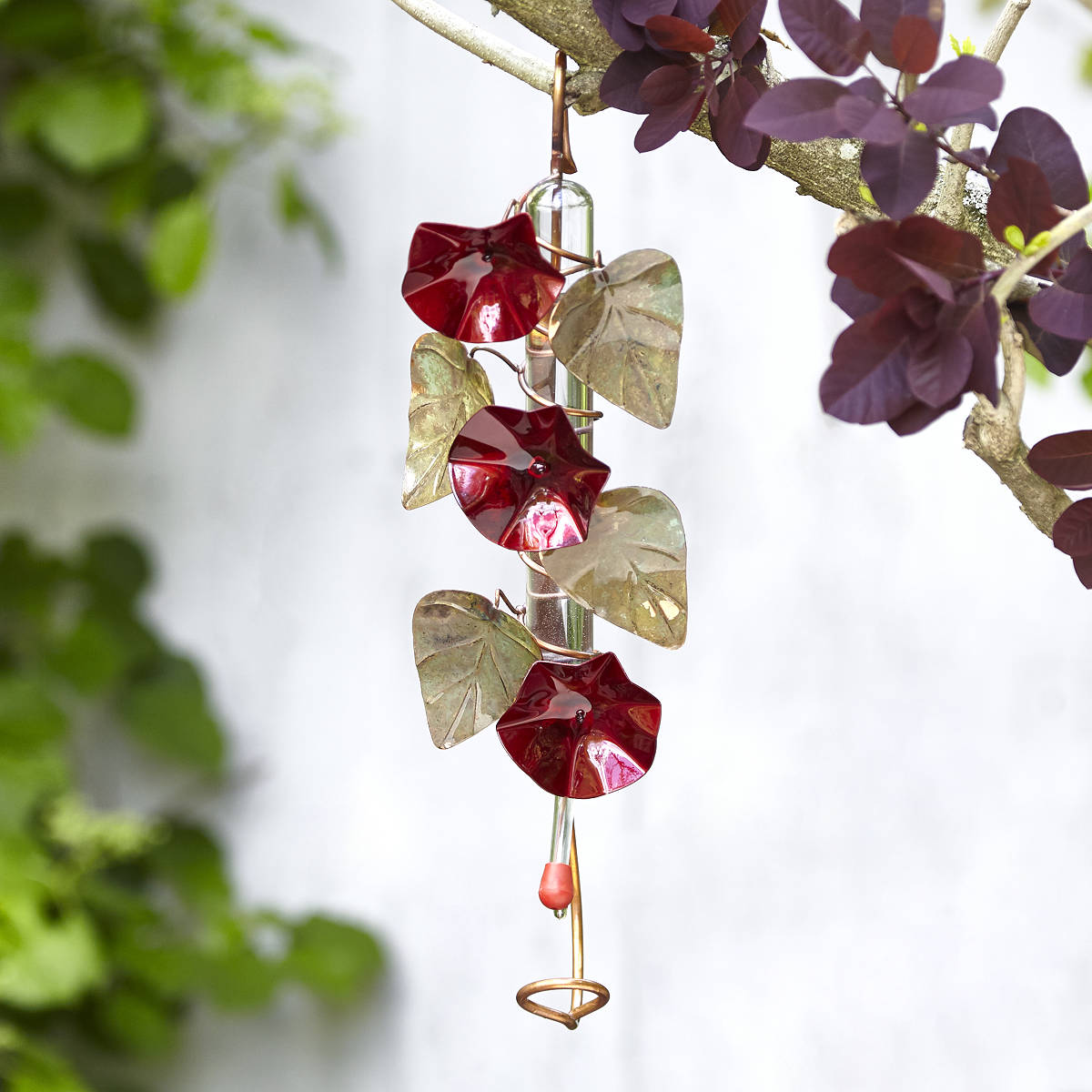 Copper Hummingbird Feeder hanging hummingbird feeder