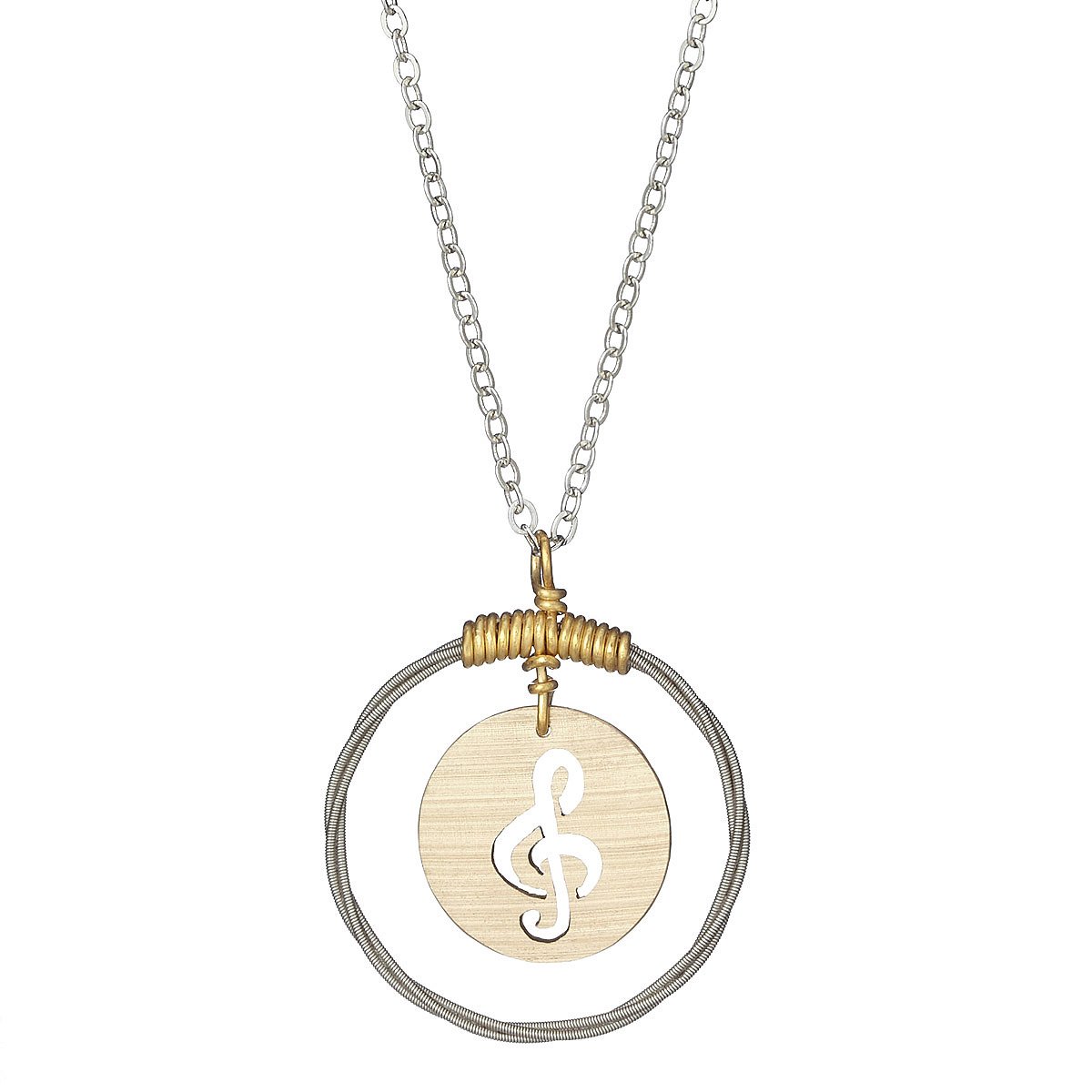Drum Cymbal Pendant gift for musician, music note jewelry