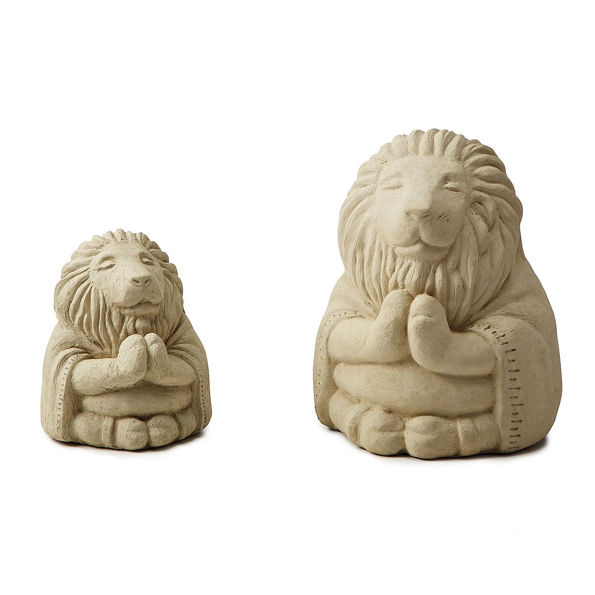 Zen Lion Garden Sculpture zen garden, praying sculpture