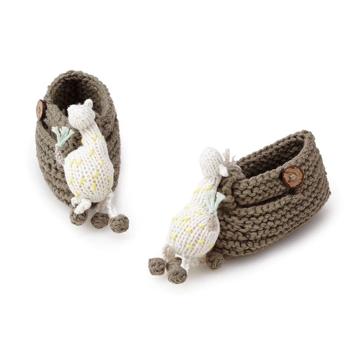 Giraffe Rattle Booties baby shoes, baby boots