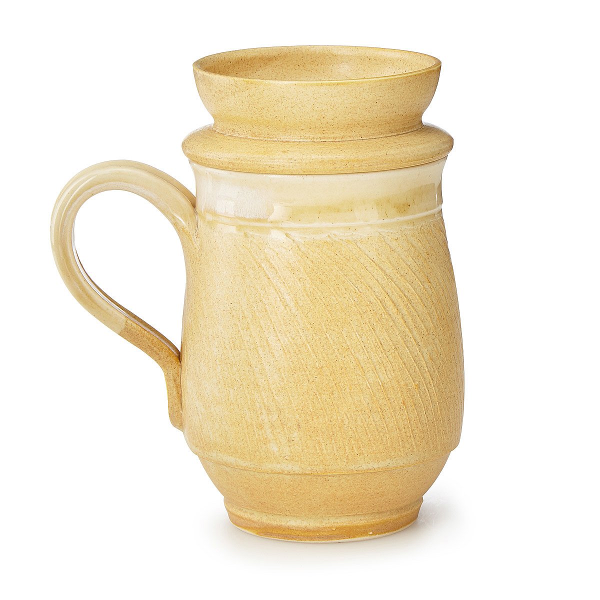 Mug with Tea Bag Holding Lid stoneware