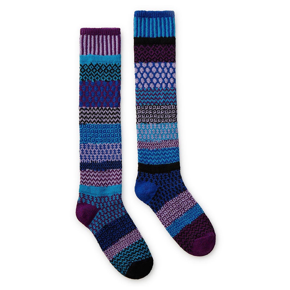 Mismatched Knee Socks patterned socks