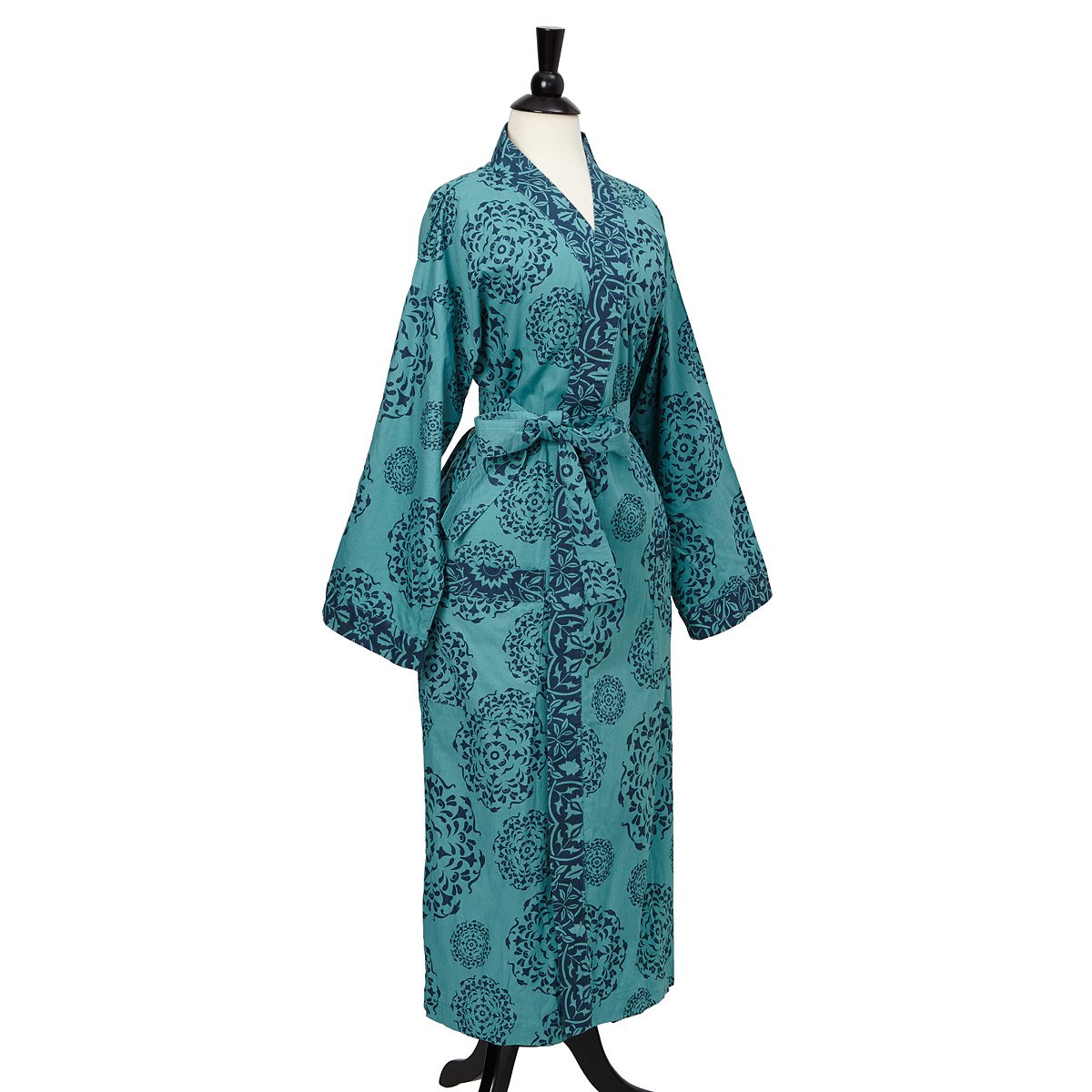 Teal Mandala Kimono Robe cotton robe