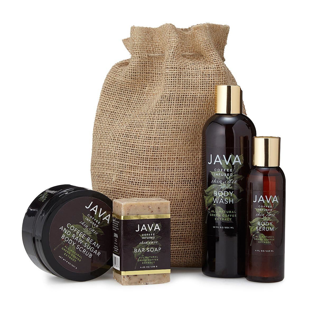JAVA Coffee Infused Skincare Body Collection coffee for skin, soap