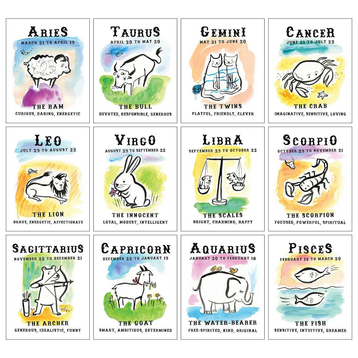My Little Zodiac Art | Zodiac wall art | UncommonGoods