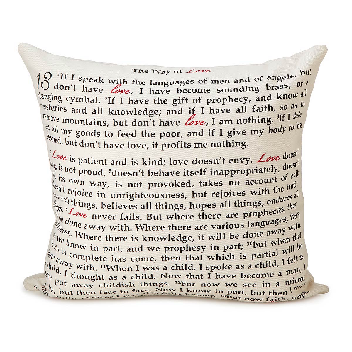 Love is Pillow wedding gift, love is patient, 1 Corinthians