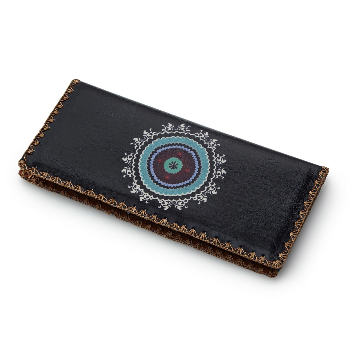 Celestial Embroidered Wallet Embroidered wallet, vegan leather wallet