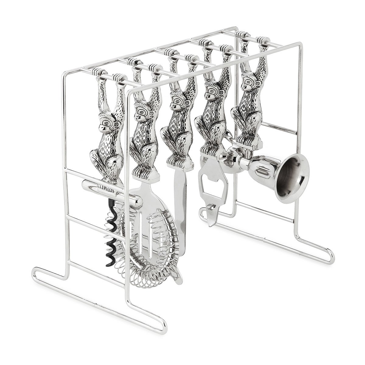 Monkey Bar Tool Set corkscrew, jigger, bottle opener