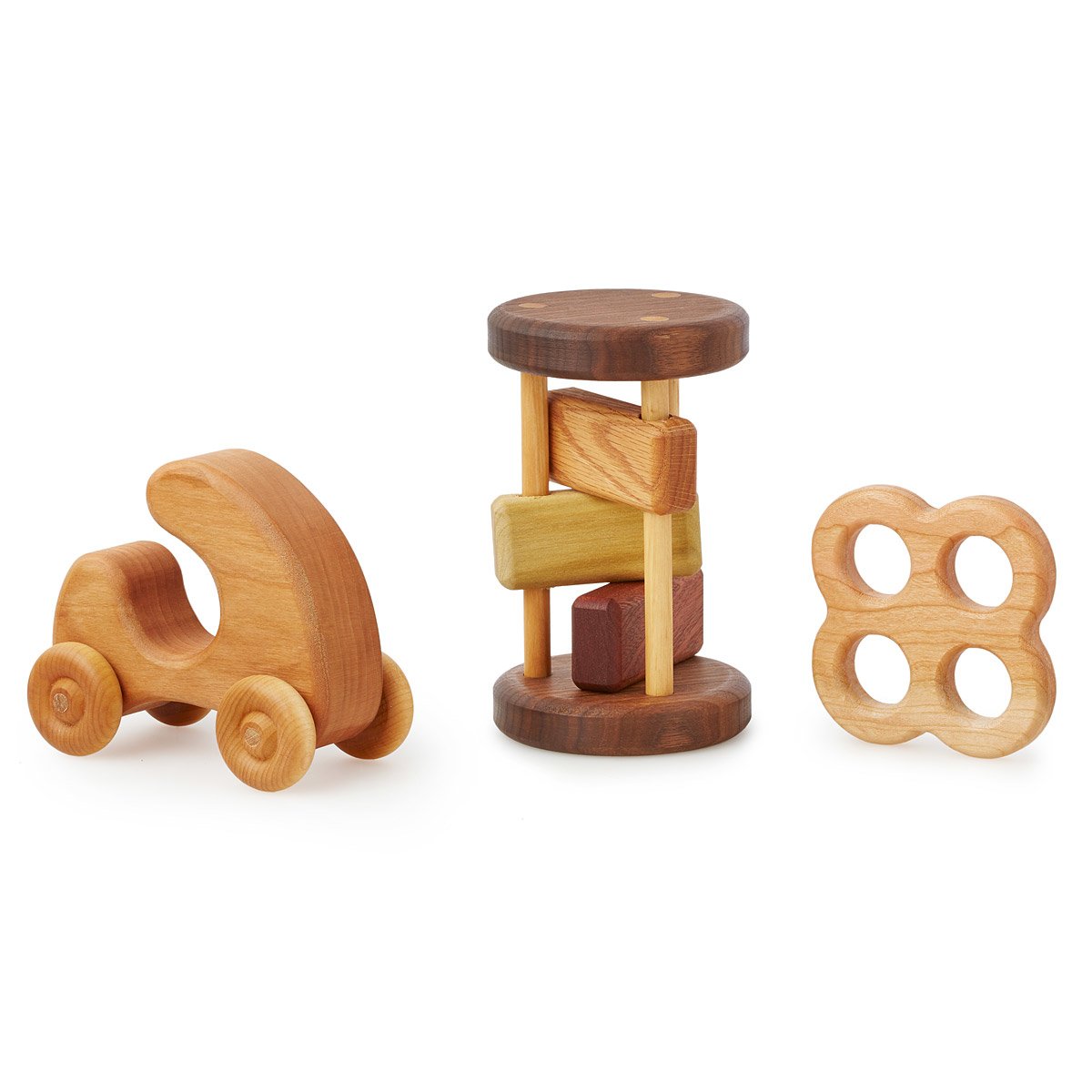 Wooden Baby Shower Gift Set Handmade Organic Toys