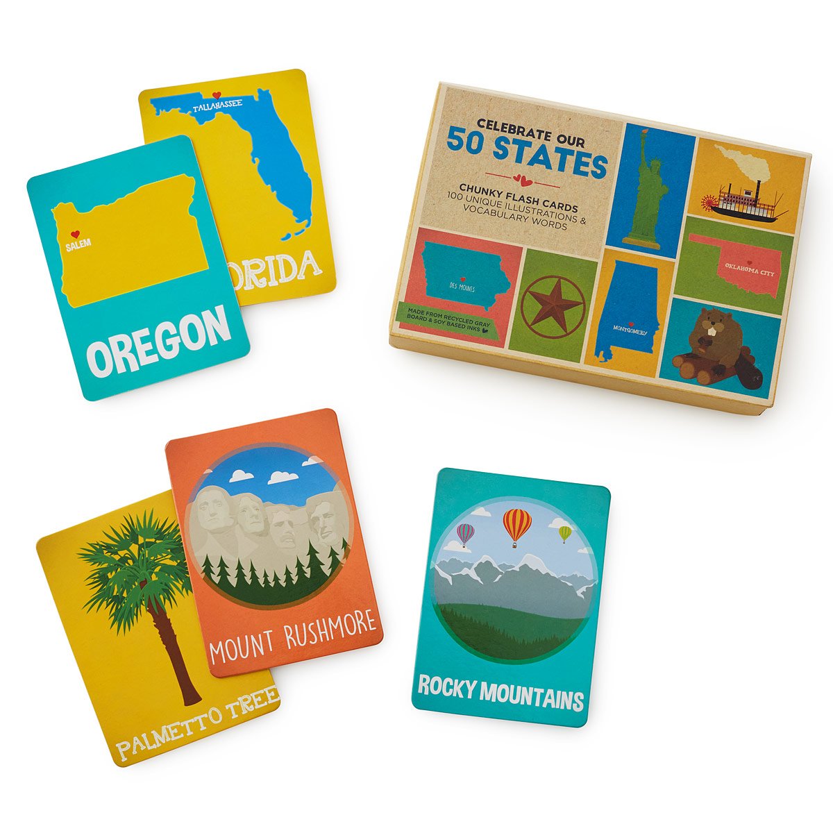 50 States Vocab Flashcards Geography Games UncommonGoods