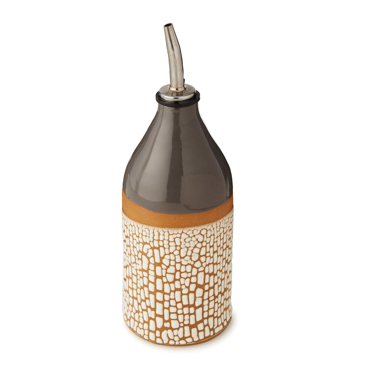 Pebble Olive Oil Dispenser stoneware, evoo