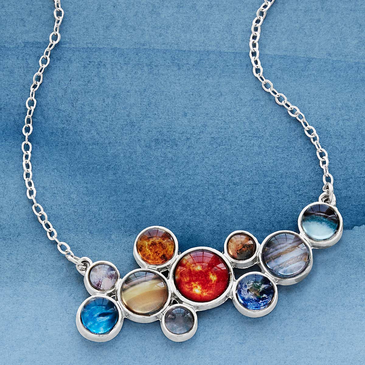 Solar System Bubble Bib Necklace space jewelry,