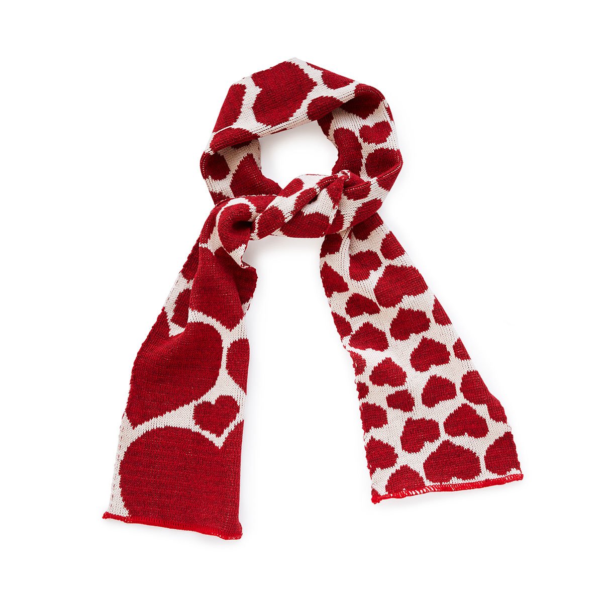 Heart Scarf knit hearts UncommonGoods