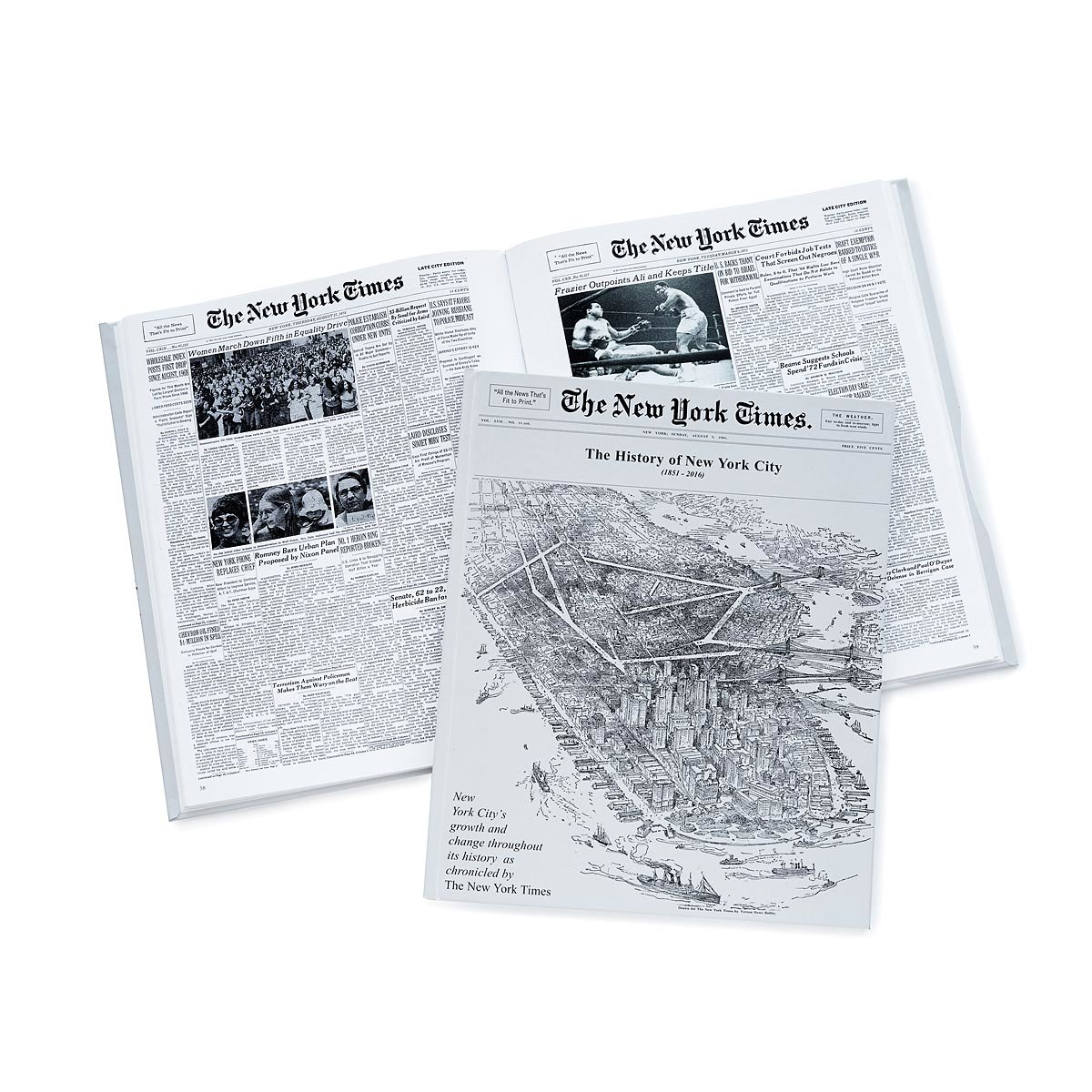 New York Times The History of NYC Book Newspaper Headline Book