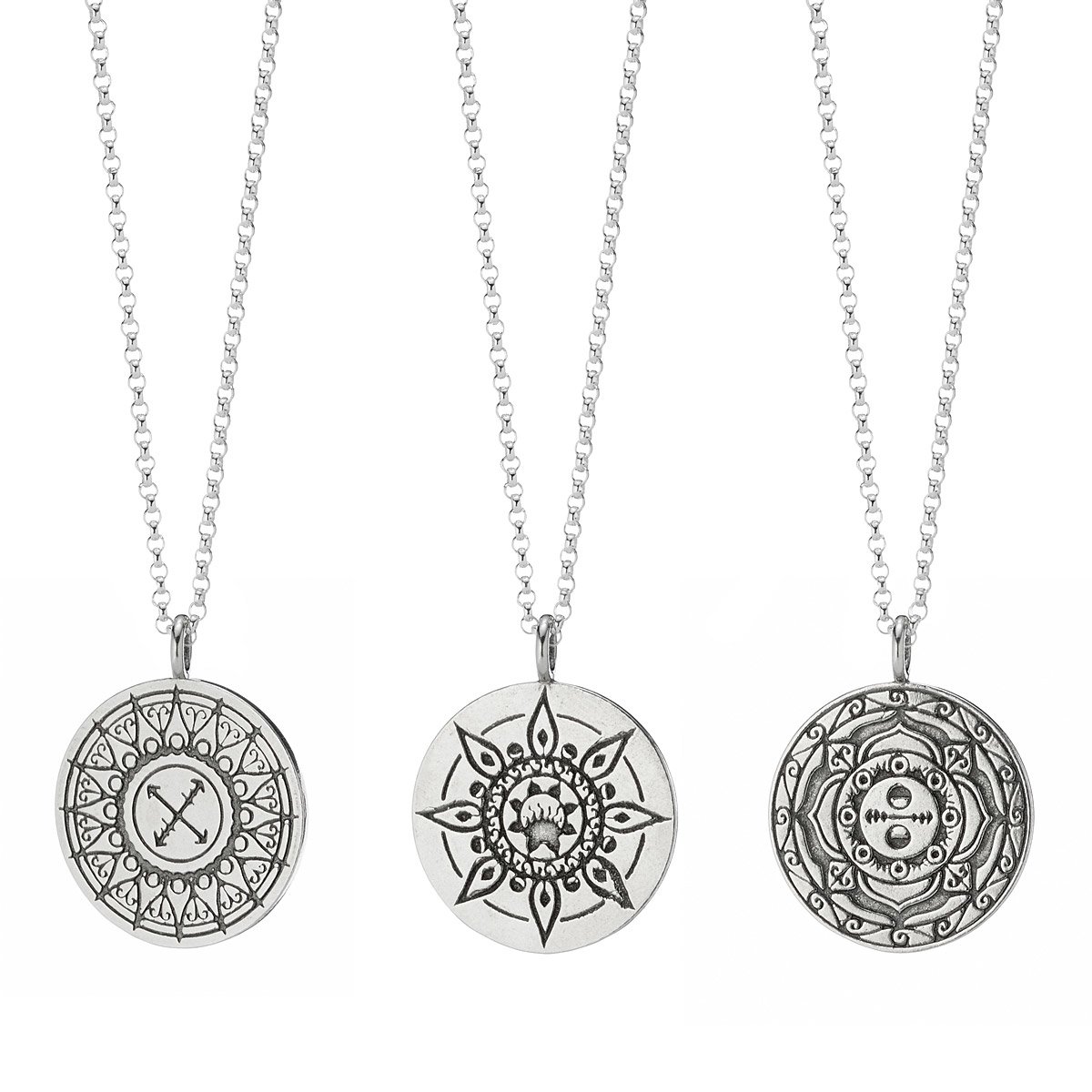 Sterling Mandala Necklace mandala jewelry, inspirational jewelry