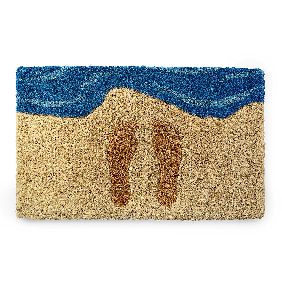 Footprints in the Sand Doormat Beachy Home Decor