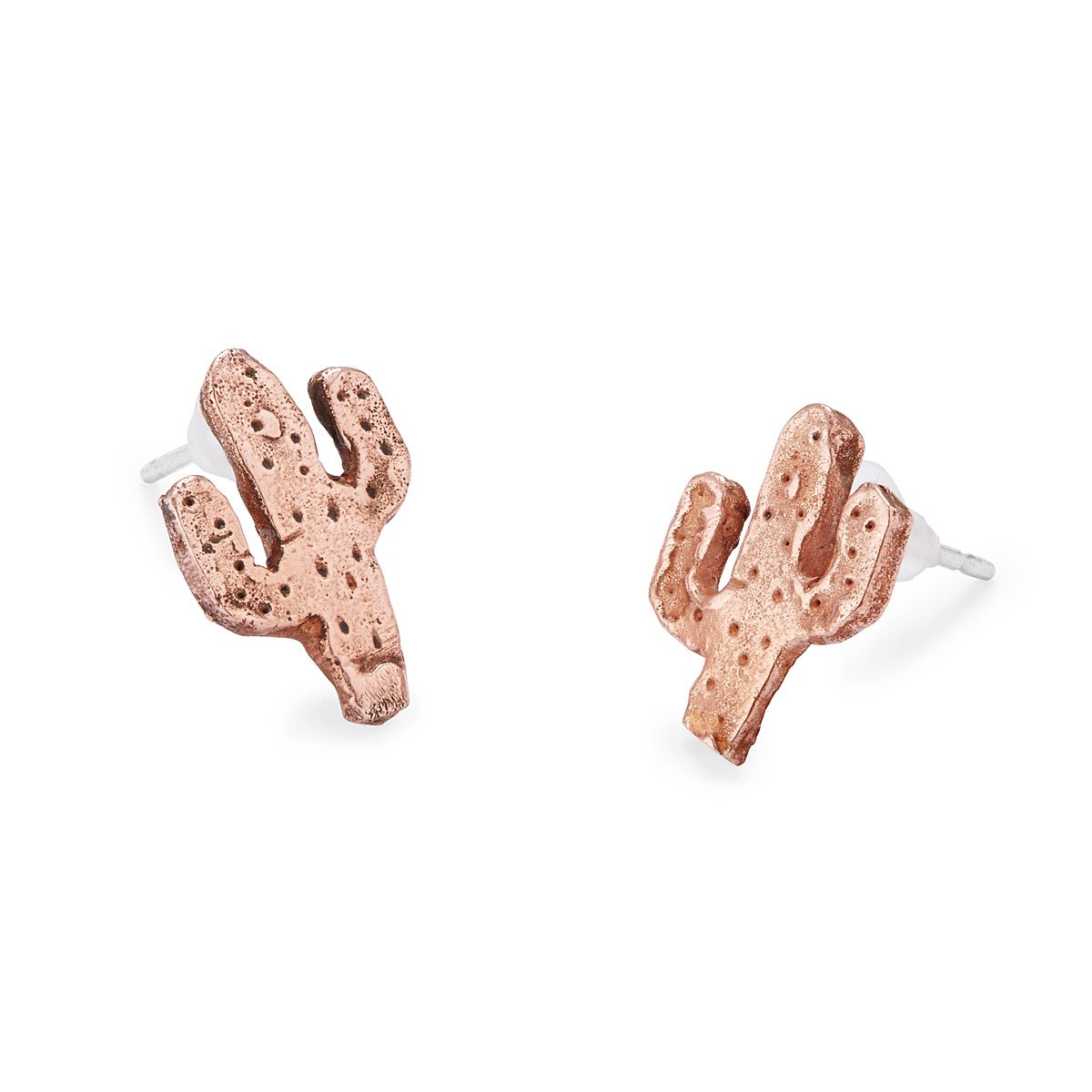 Bronze Cactus Earrings Southwest, Saguaro