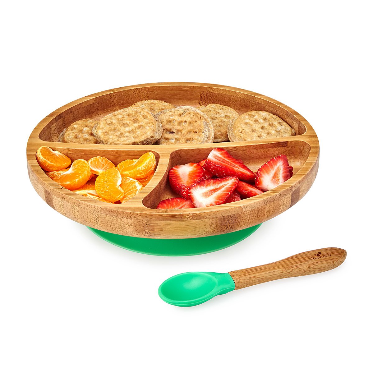 Bamboo Suction Toddler Plate Set EcoFriendly Toddler Dish Sets
