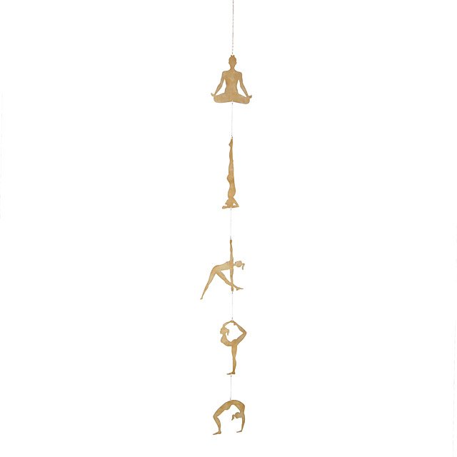 Brass Yoga Pose Wall Hanging yoga decor, zen decor, mobile