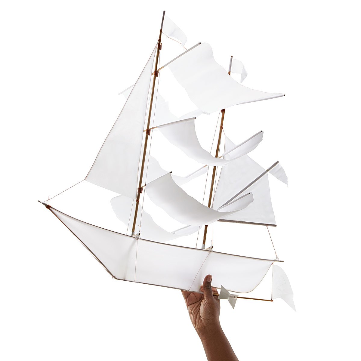 White Sailing Ship Kite Balinese Artisans, Pirate Ship