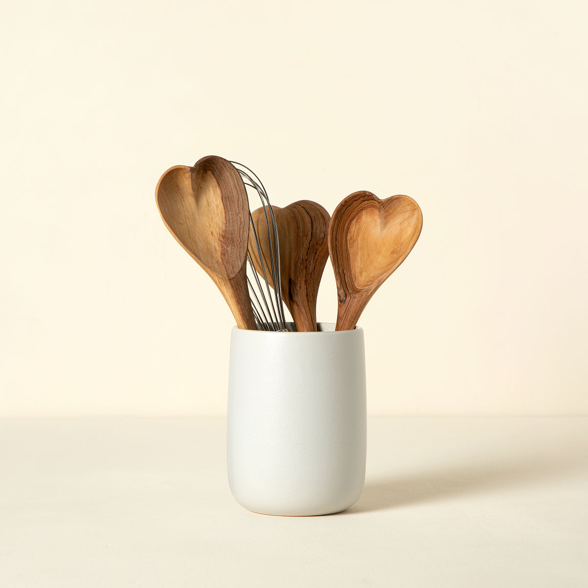 Heart-Shaped Serving Spoon | Olive Wood, Wooden Spoon ...