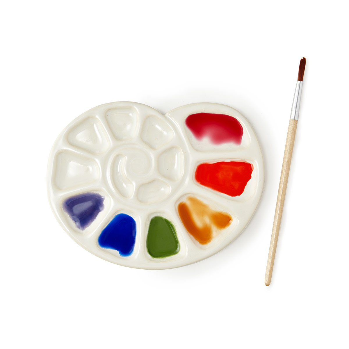 Moon Shell Palette Ceramic Artist Paint Palette