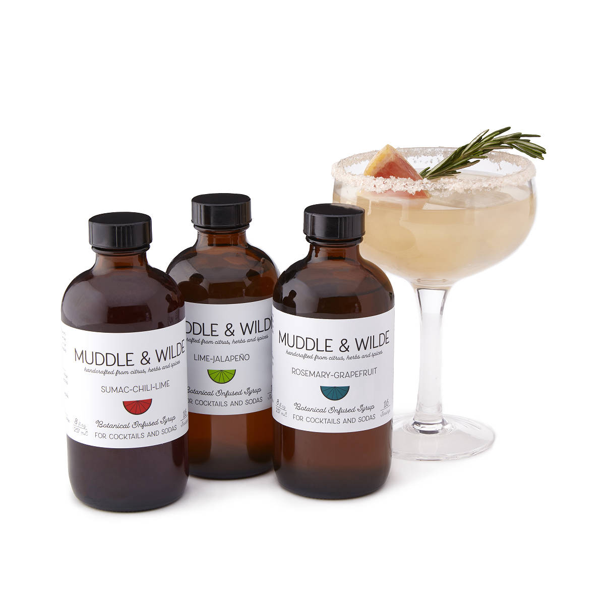 Botanical Infused Simple Syrups Natural Drink Mixers, Cocktail Syrups