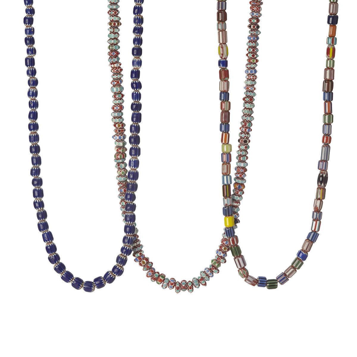 African Glass Bead Necklaces Recycled Necklaces