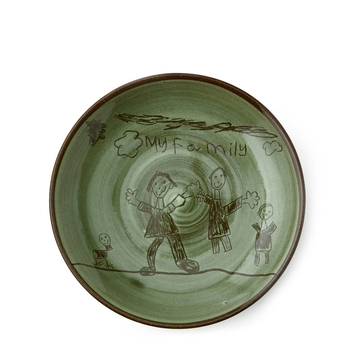 Personalized Childhood Drawing Plates Children's Serving Plate